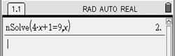 nsolve answer